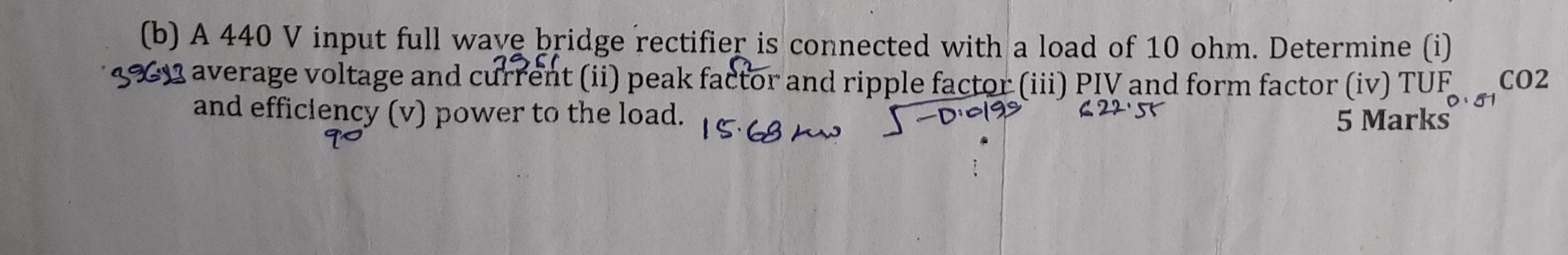 ( b ) A 4 4 0 V input full wave bridge rectifier