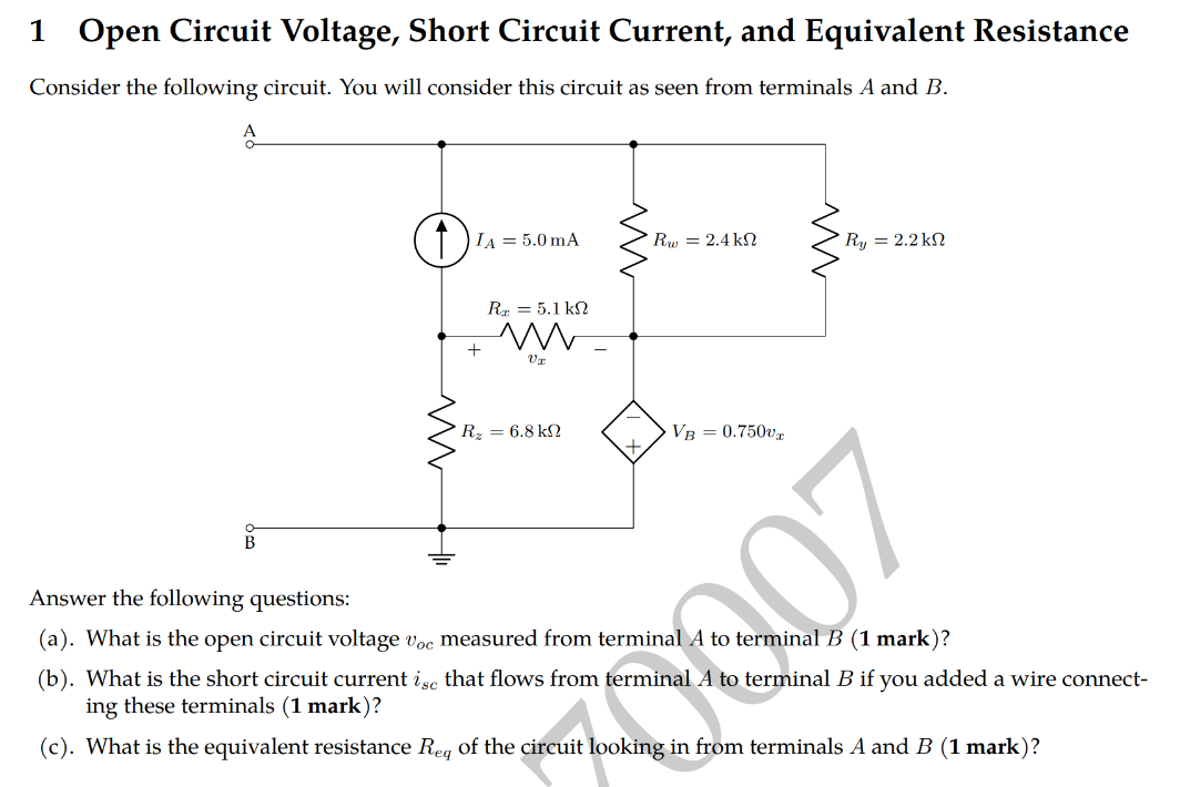 1 Open Circuit Voltage, Short Circuit Current,