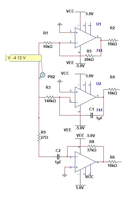 Find the output voltage for the 3 operational