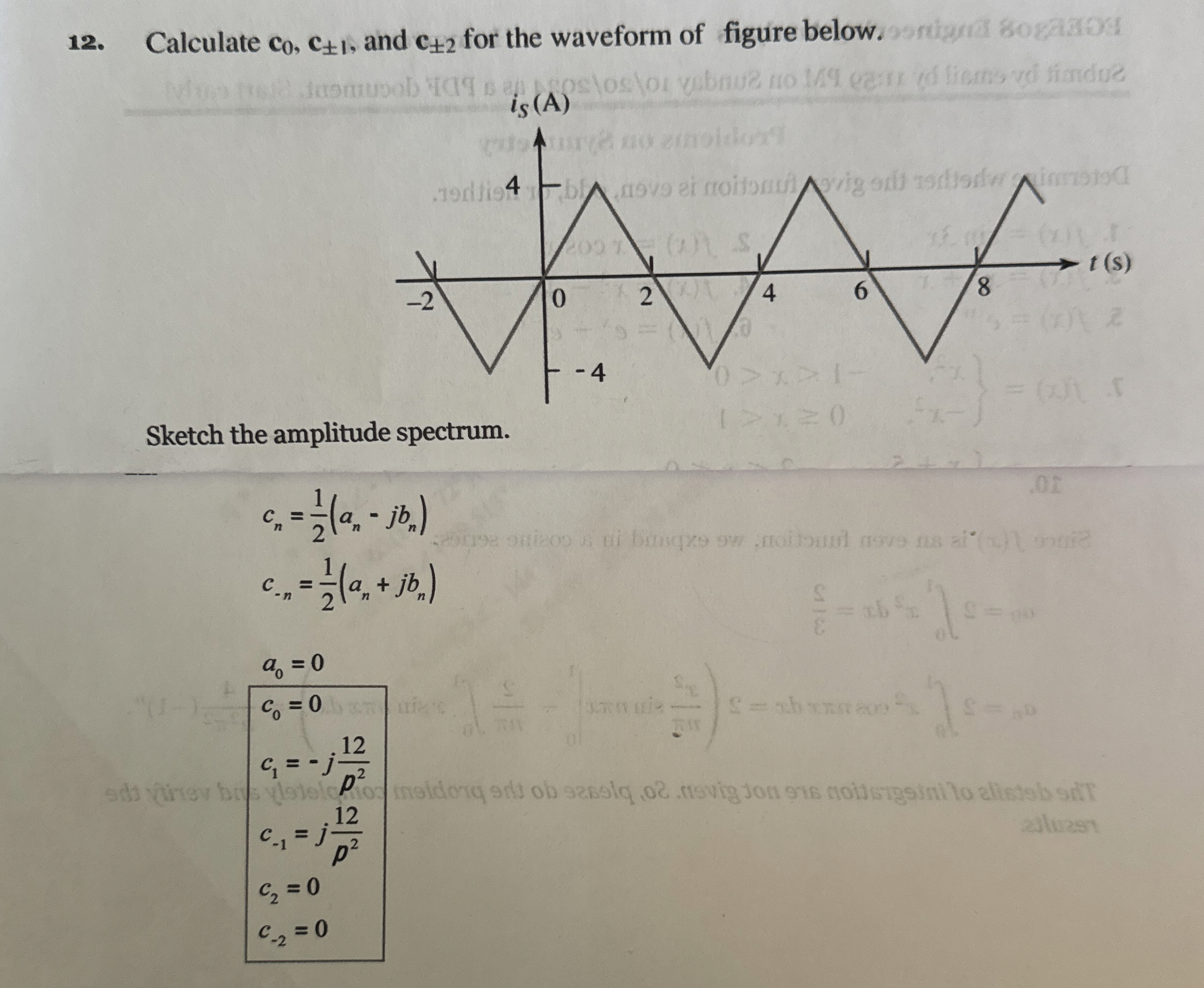 Calculate c 0 , c + - 1 , and c + - 2 for the