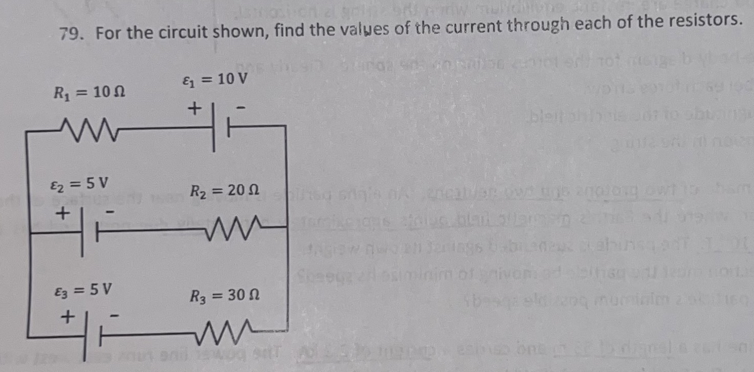 For the circuit shown, find the valwes of the