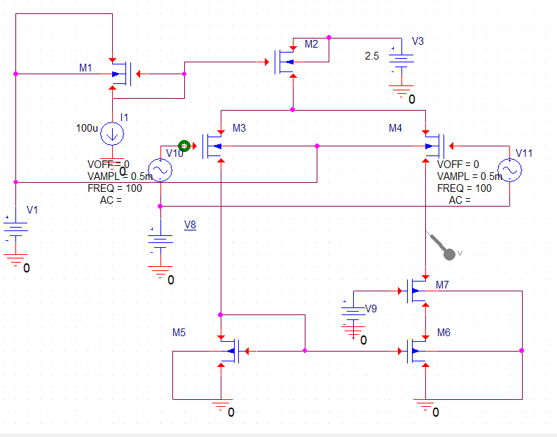In this circuit, if the drain of M 7 is the