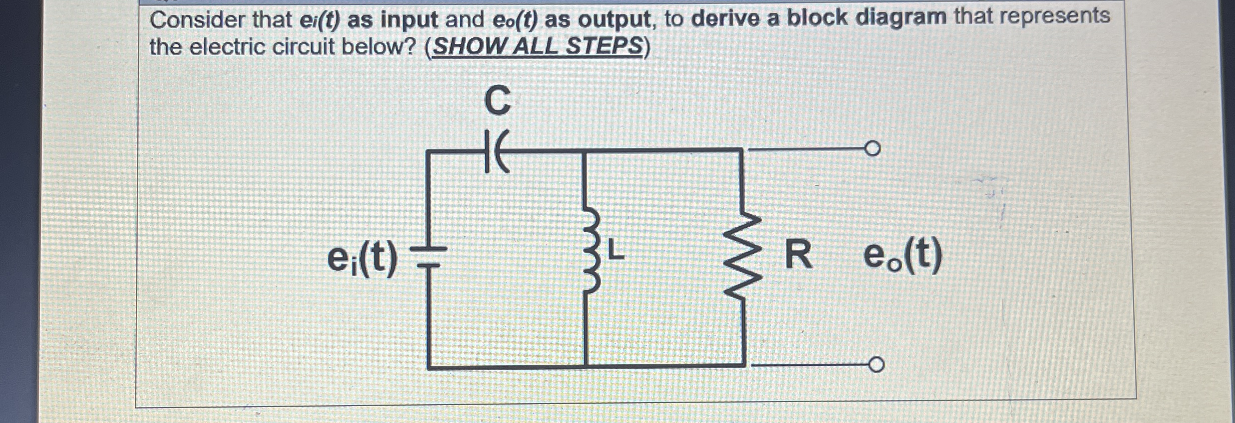 Consider that e i ( t ) as input and e @ ( t ) as