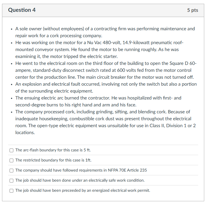 Question 4 - A sole owner ( without employees )