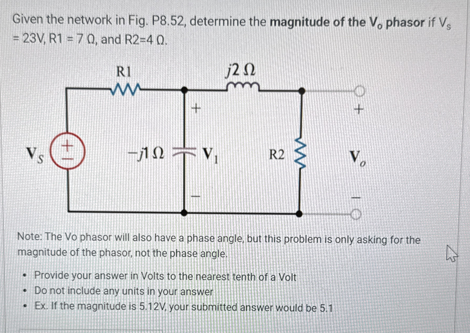 Given the network in Fig. P 8 . 5 2 , determine