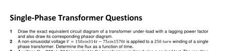 A non - sinusoidal voltage V = 1 5 0 s i n 3 1 4