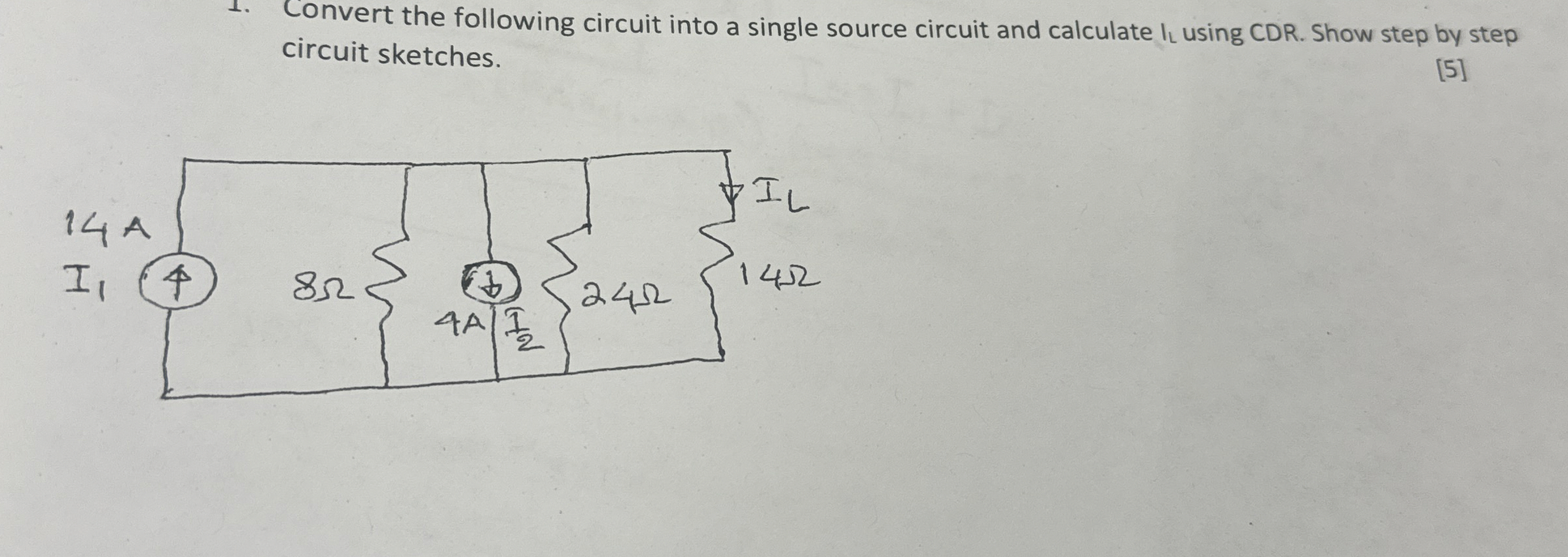 Convert the following circuit into a single