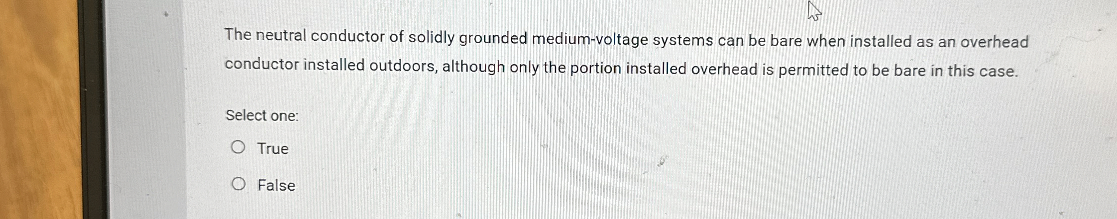 The neutral conductor of solidly grounded medium