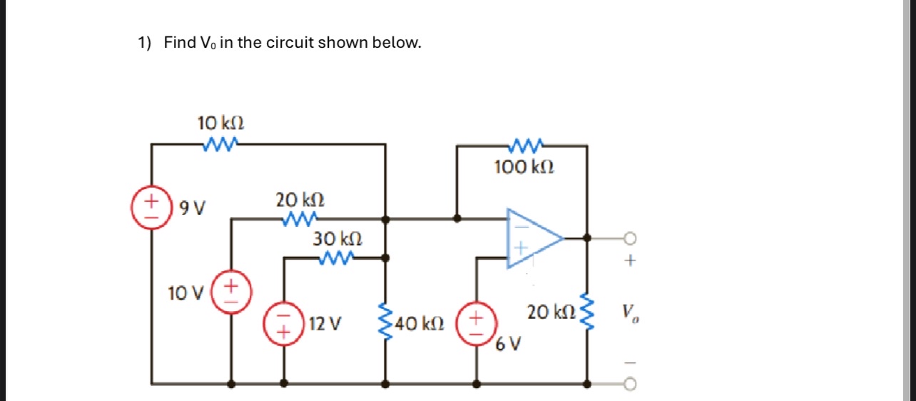 Find V 0 in the circuit shown below.