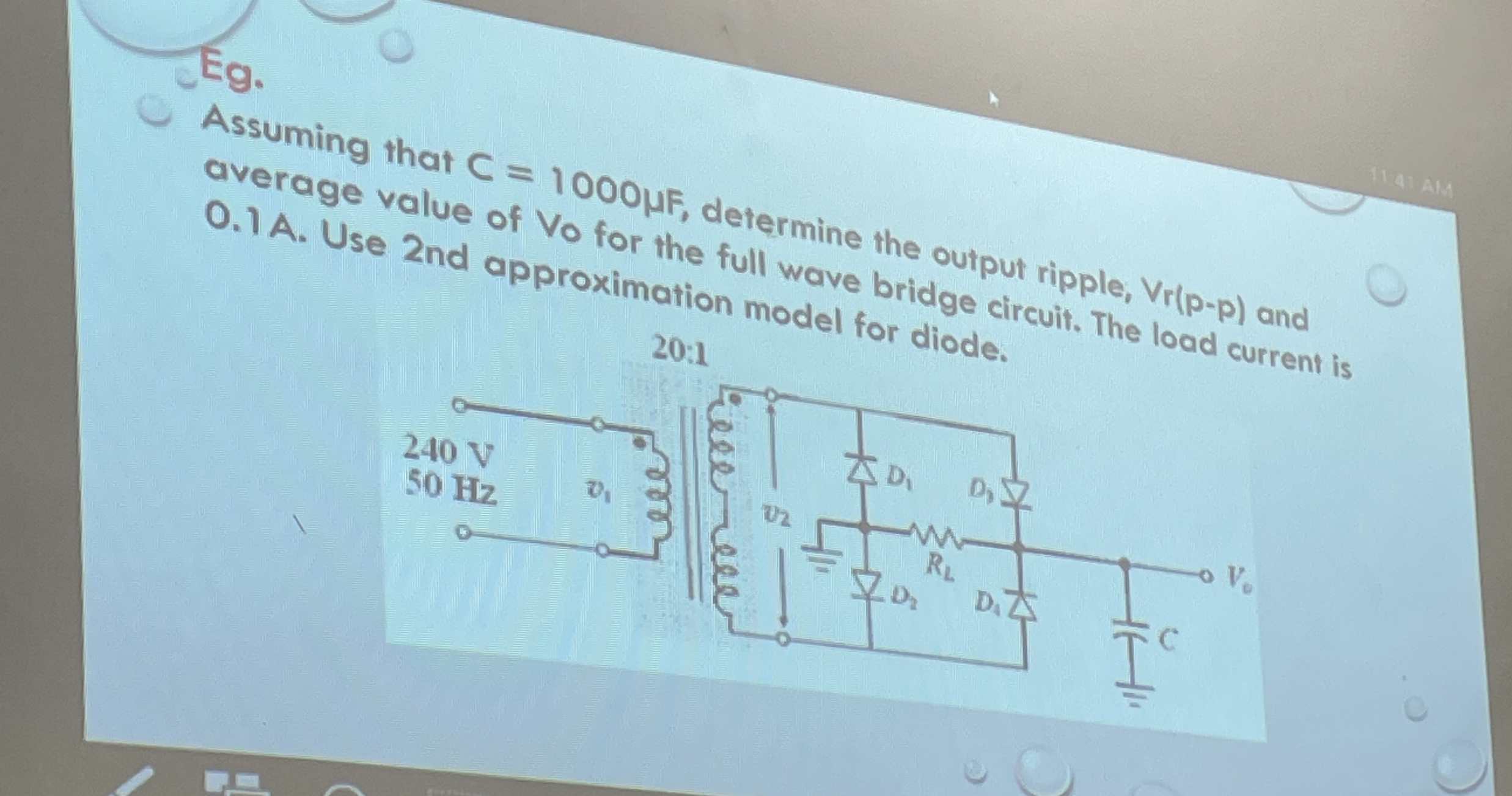 Eg . Assuming that C = 1 0 0 0 F , determine the