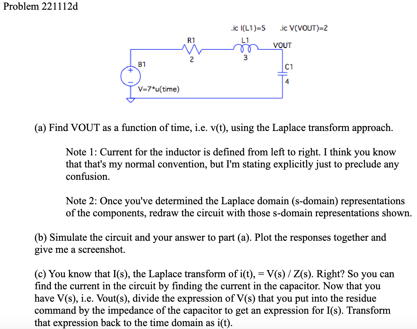 Problem 2 2 1 1 1 2 d ( a ) Find VOUT as a