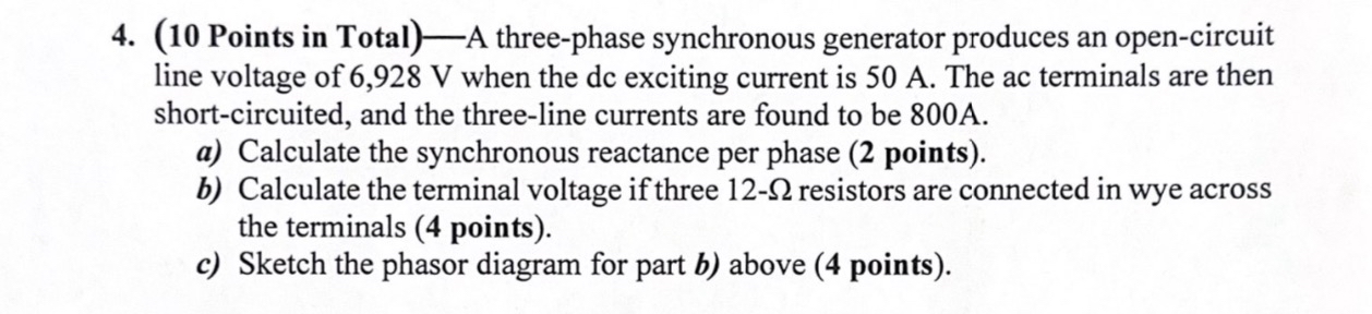 ( 1 0 Points in Total ) - A three - phase