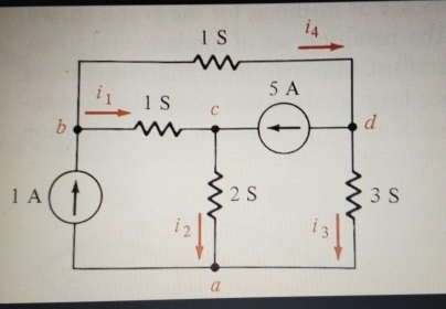 Calcultee the node volyages and currents i 1 , i