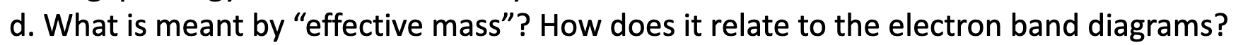 d . What is meant by "effective mass"? How does