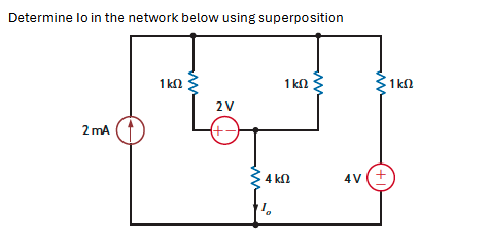 Determine lo in the network below using