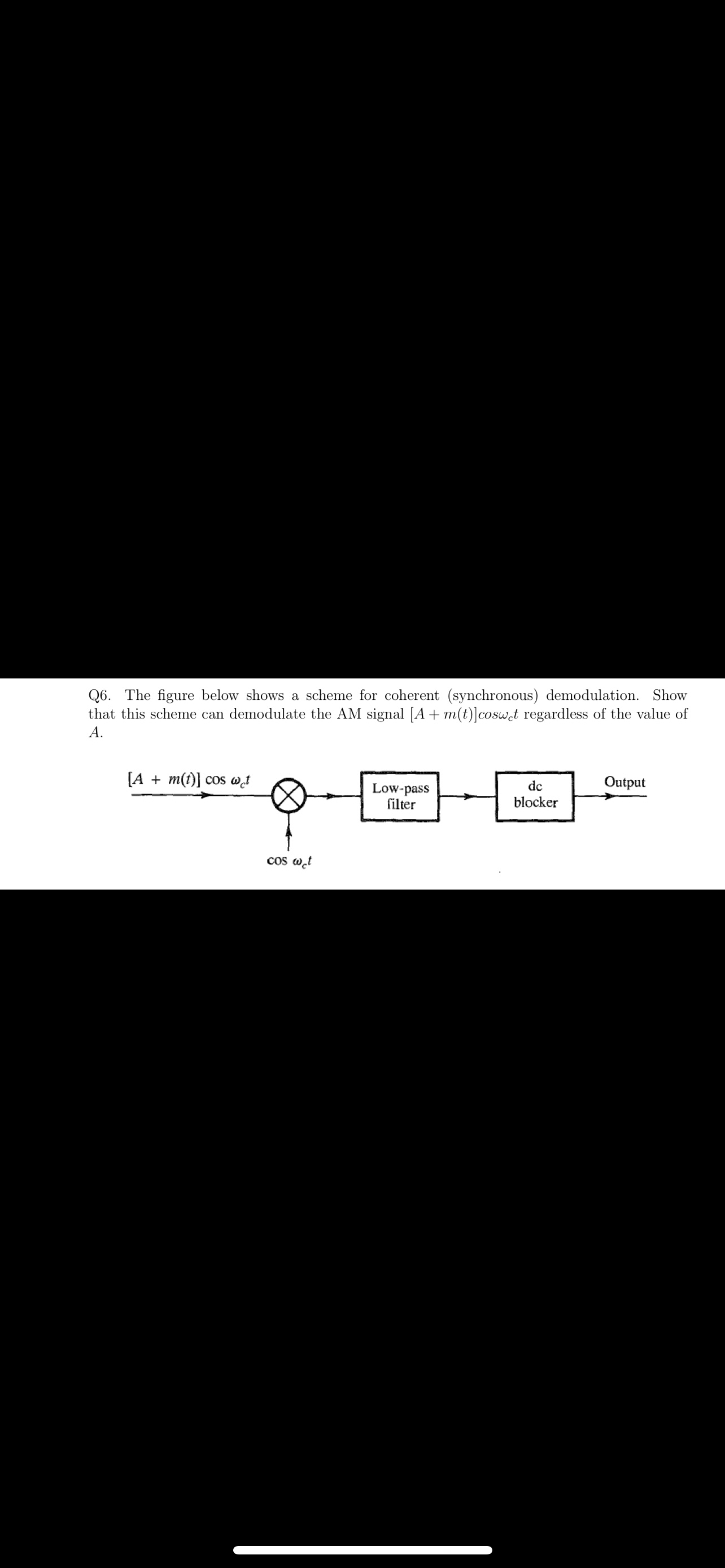 Q 6 . The figure below shows a scheme for