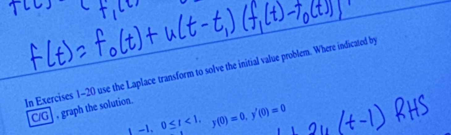 ( : f ( t ) = f 0 ( t ) + u ( t - t 1 ) ( f 1 ( t