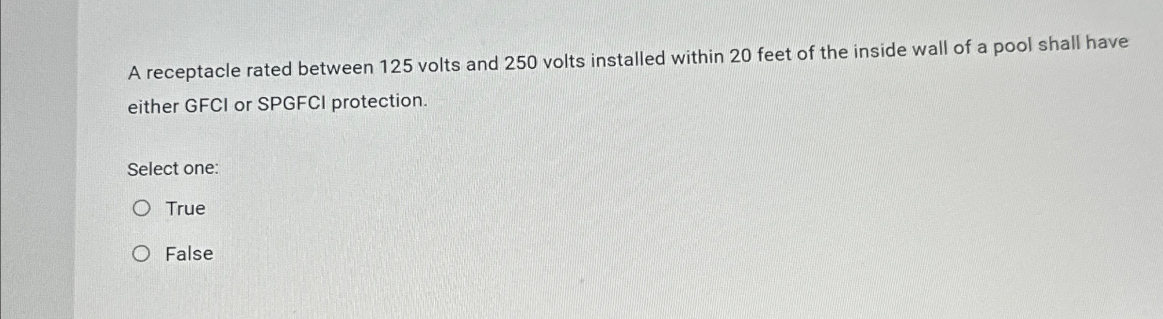 A receptacle rated between 1 2 5 volts and 2 5 0