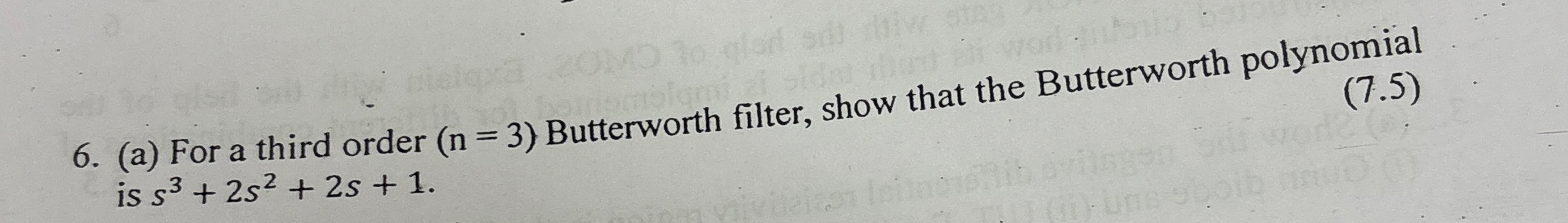 ( a ) For a third order ) = ( 3 Butterworth