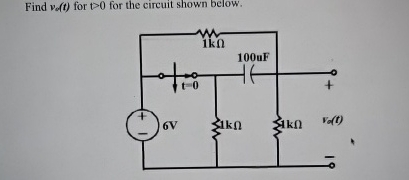 Find v s ( t ) for t  style=