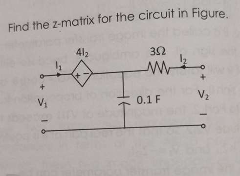 Find the z - matrix for the circuit in Figure.