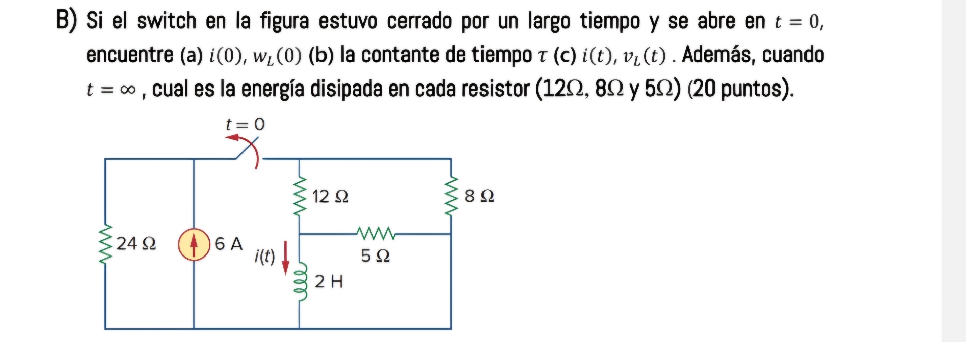 If the switch in the figure was closed for a long