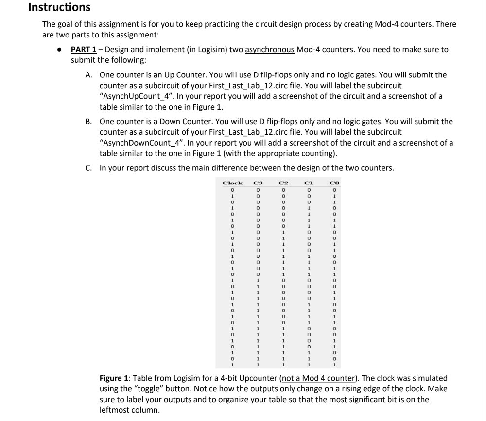 Instructions The goal of this assignment is for