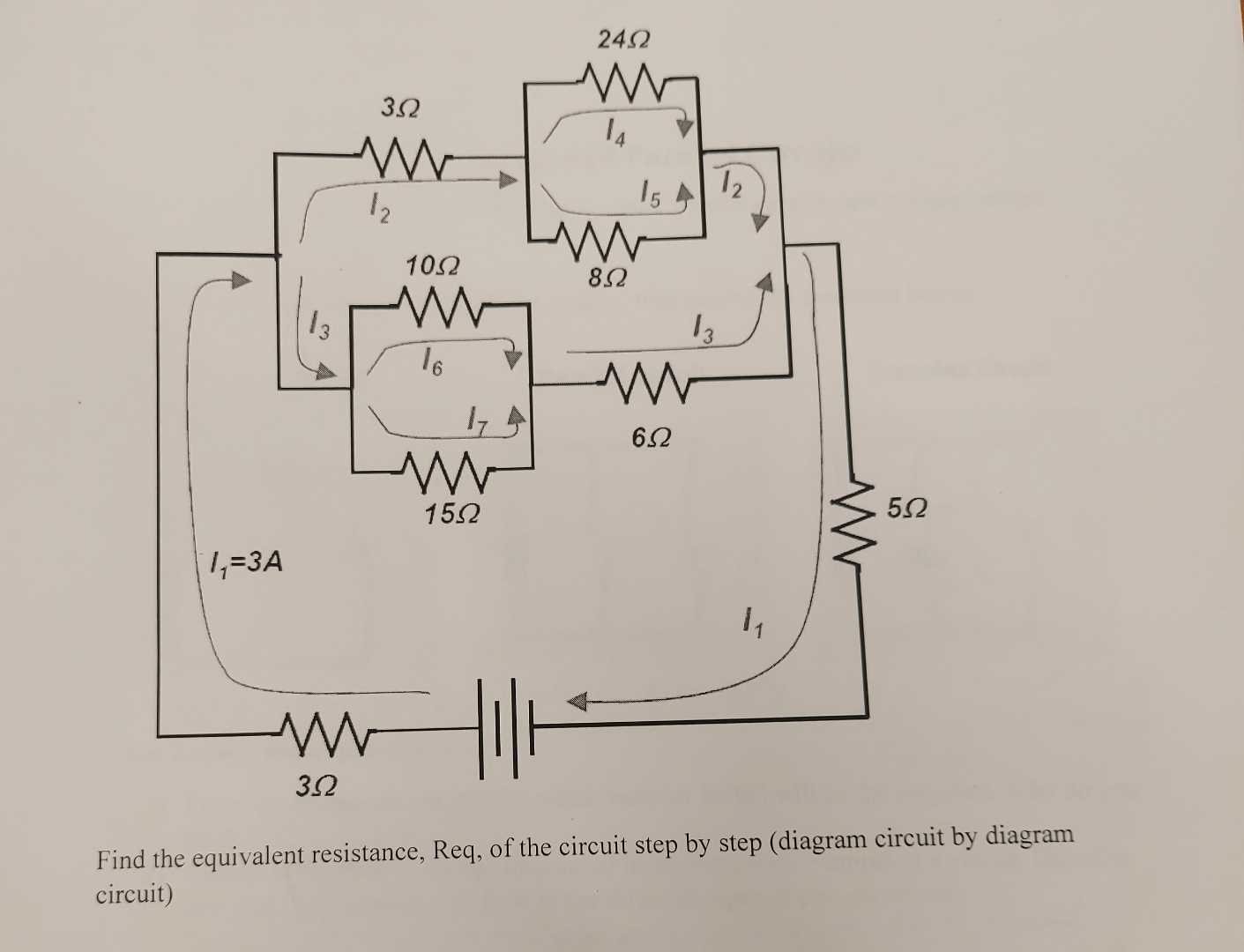 find the equivalent resistance, Req, of the