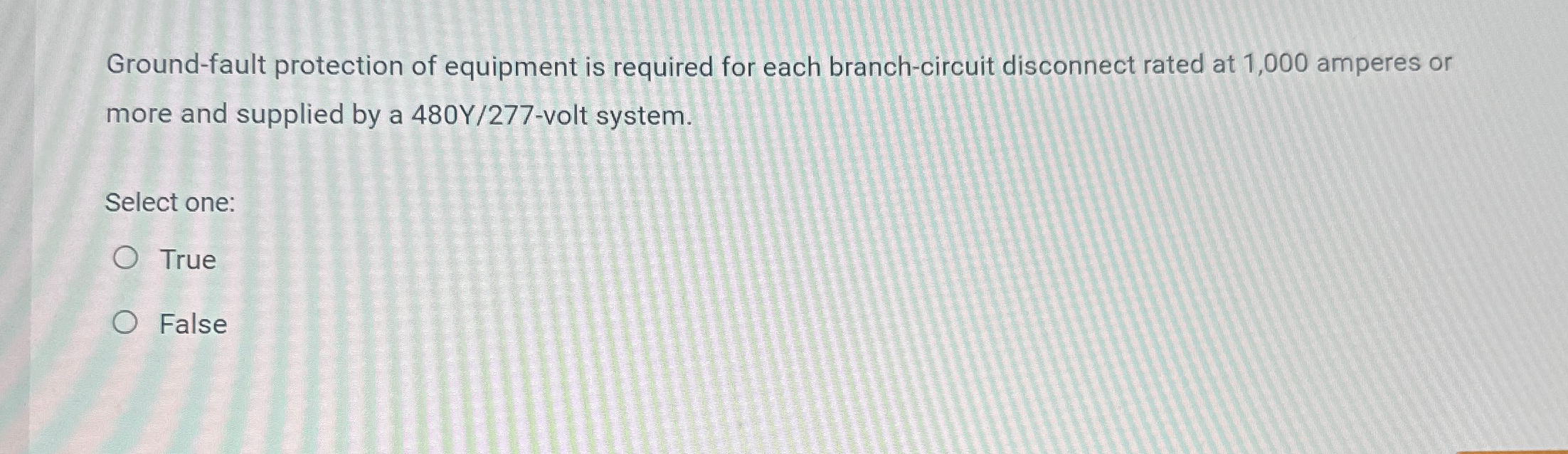 Ground - fault protection of equipment is