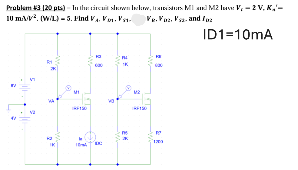 Inlude detailed work and steps please. Problem #