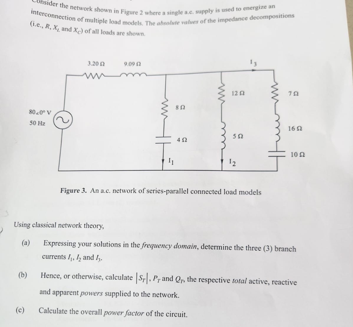 onsider the network shown in Figure 2 where a