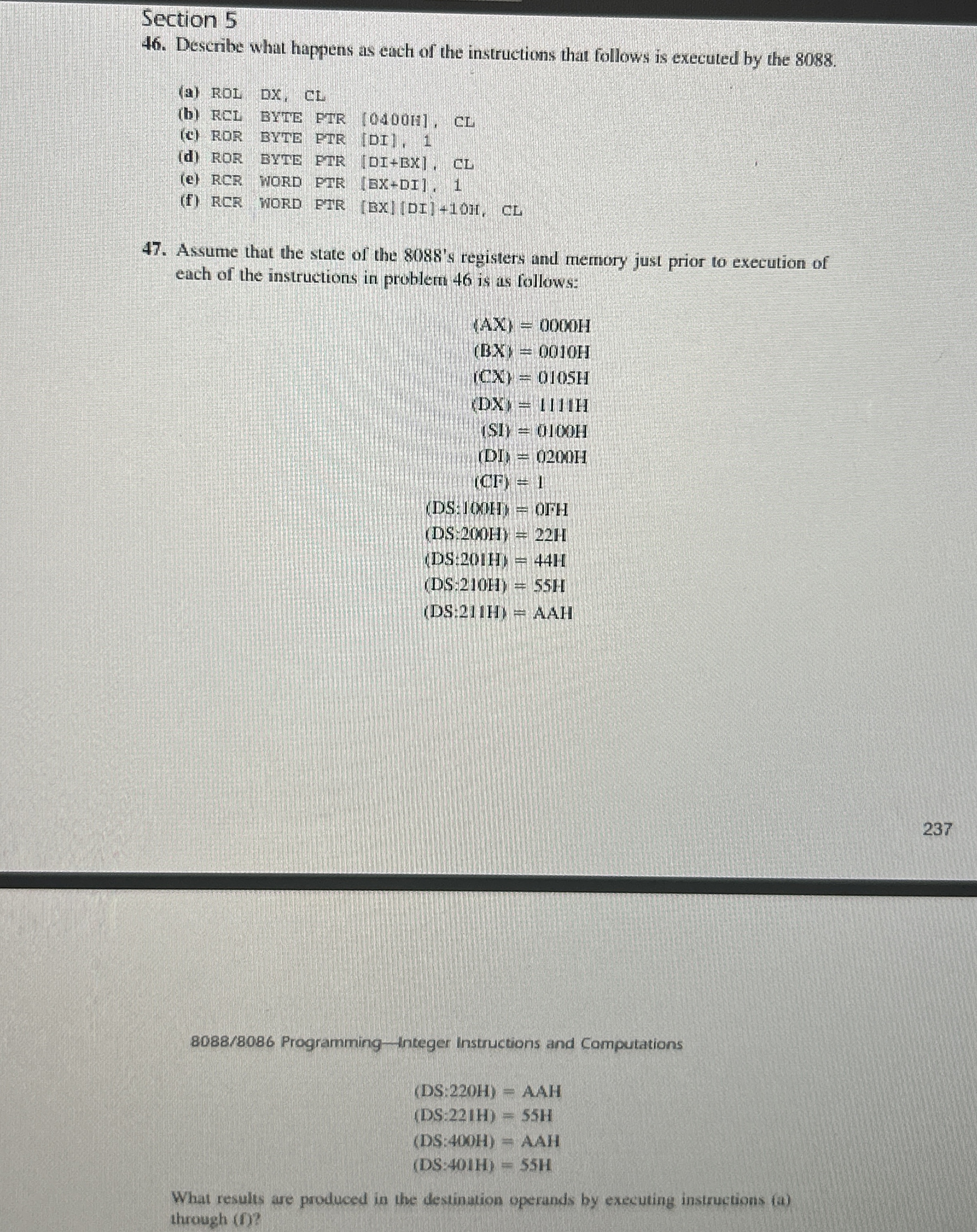 Section 5 4 6 . Describe what happens as each of