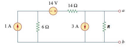 Consider the circuit given below, where R = 7 .