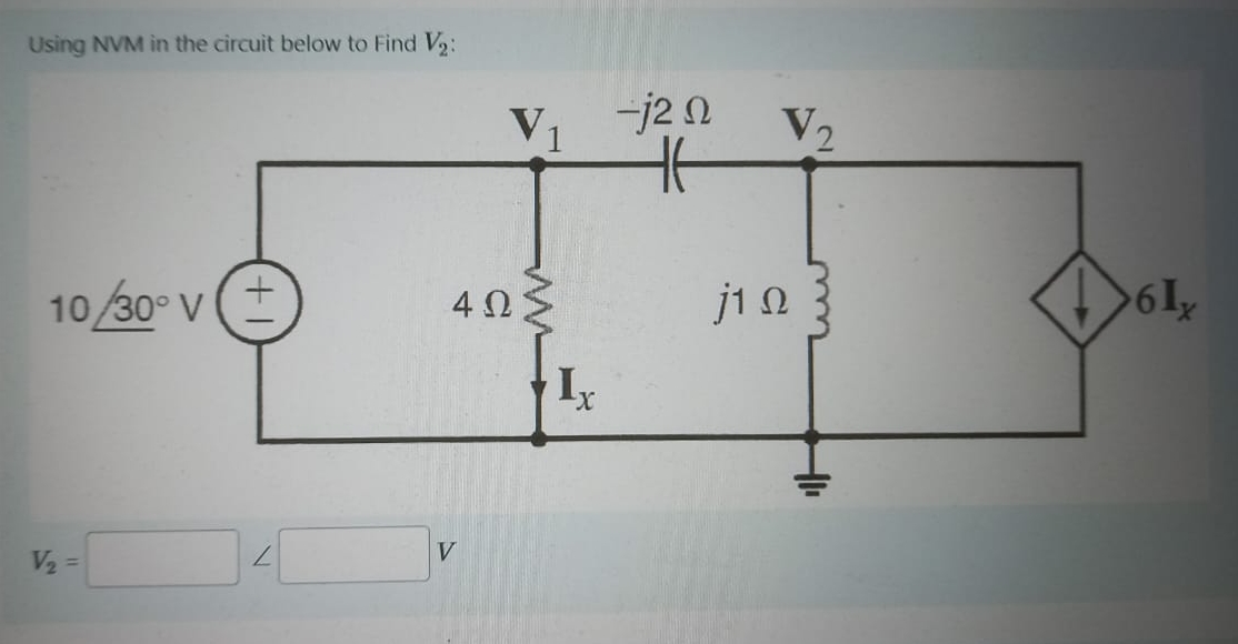 Using NVM in the circuit below to Find V 2 :