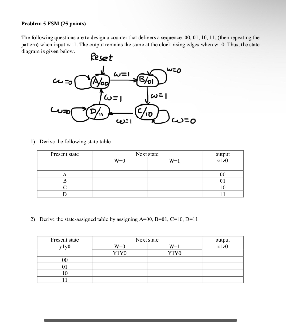 Problem 4 Flip flops ( 1 5 points ) In the