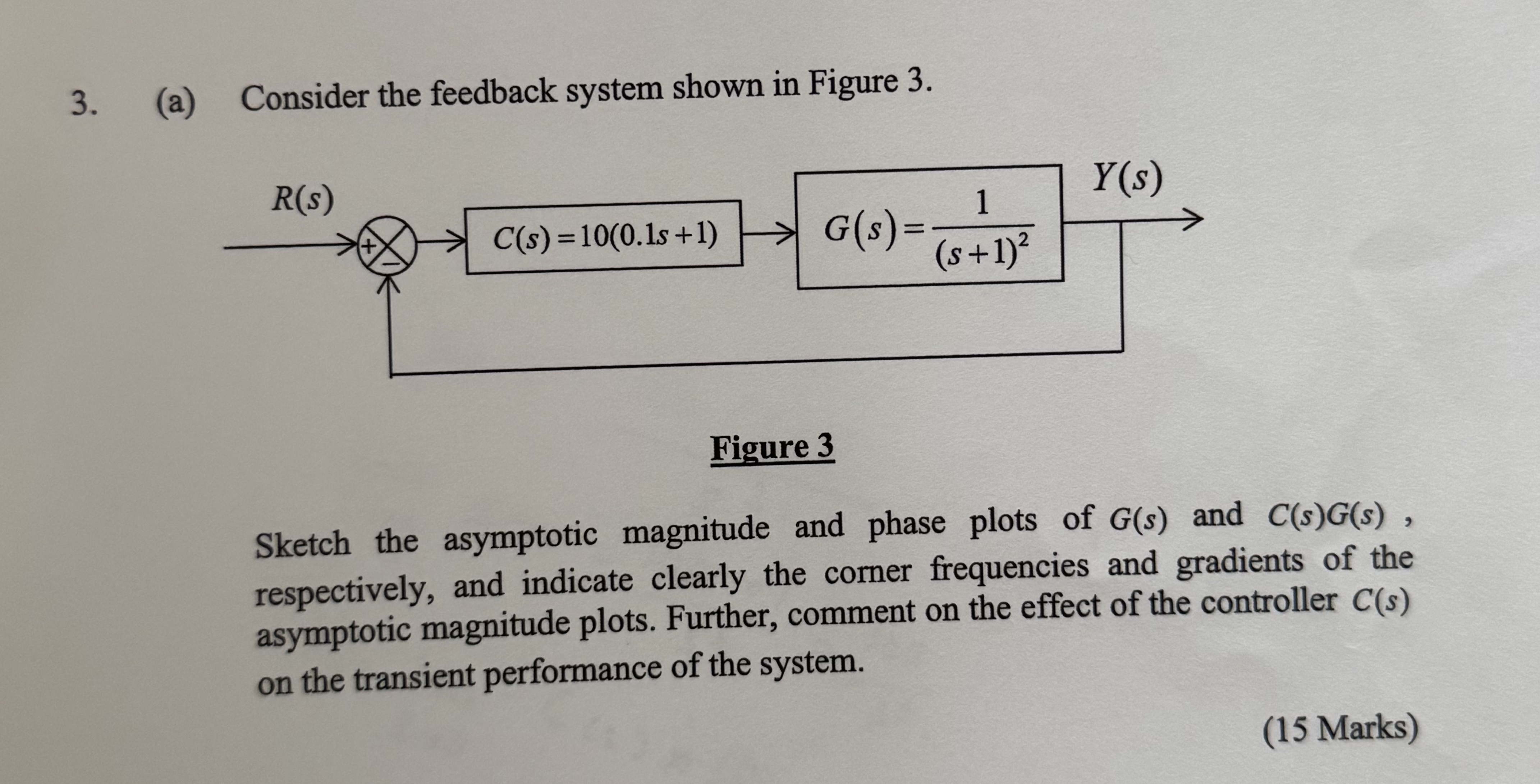 ( a ) Consider the feedback system shown in