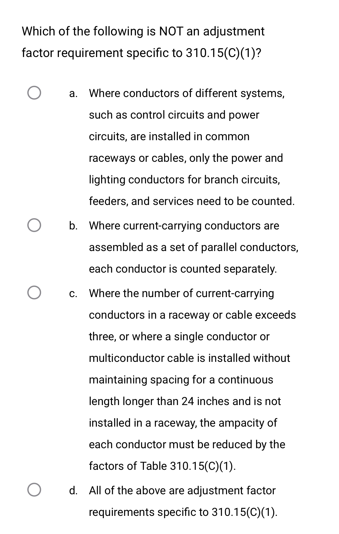 Which of the following is NOT an adjustment
