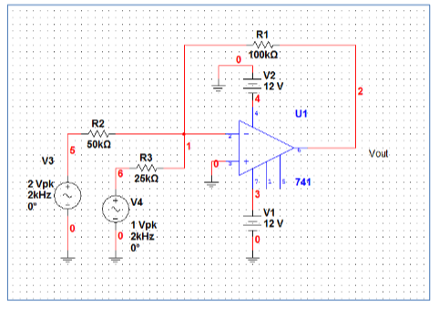 2 . 3 Calculate the expected gain of the circuit.