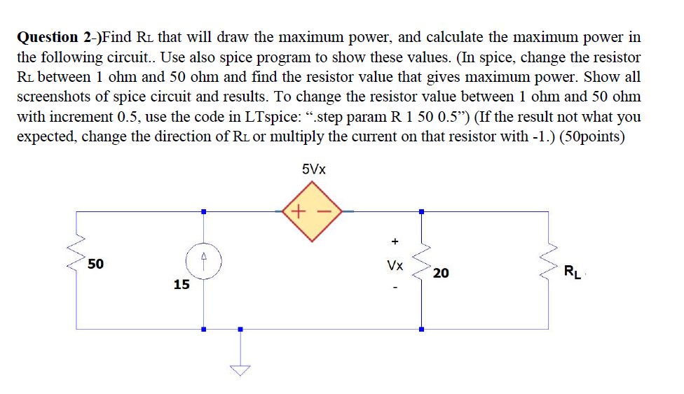 Can you find RL that will draw the maximum power,