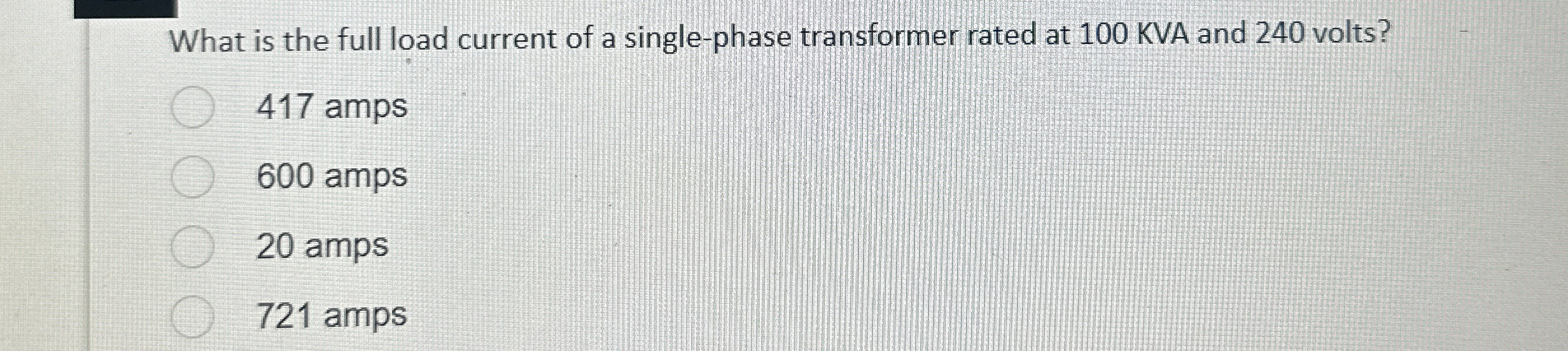 What is the full load current of a single - phase