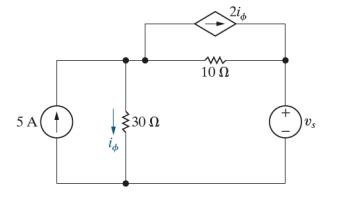 For the circuit, current i is 2 . 0 A . Calculate