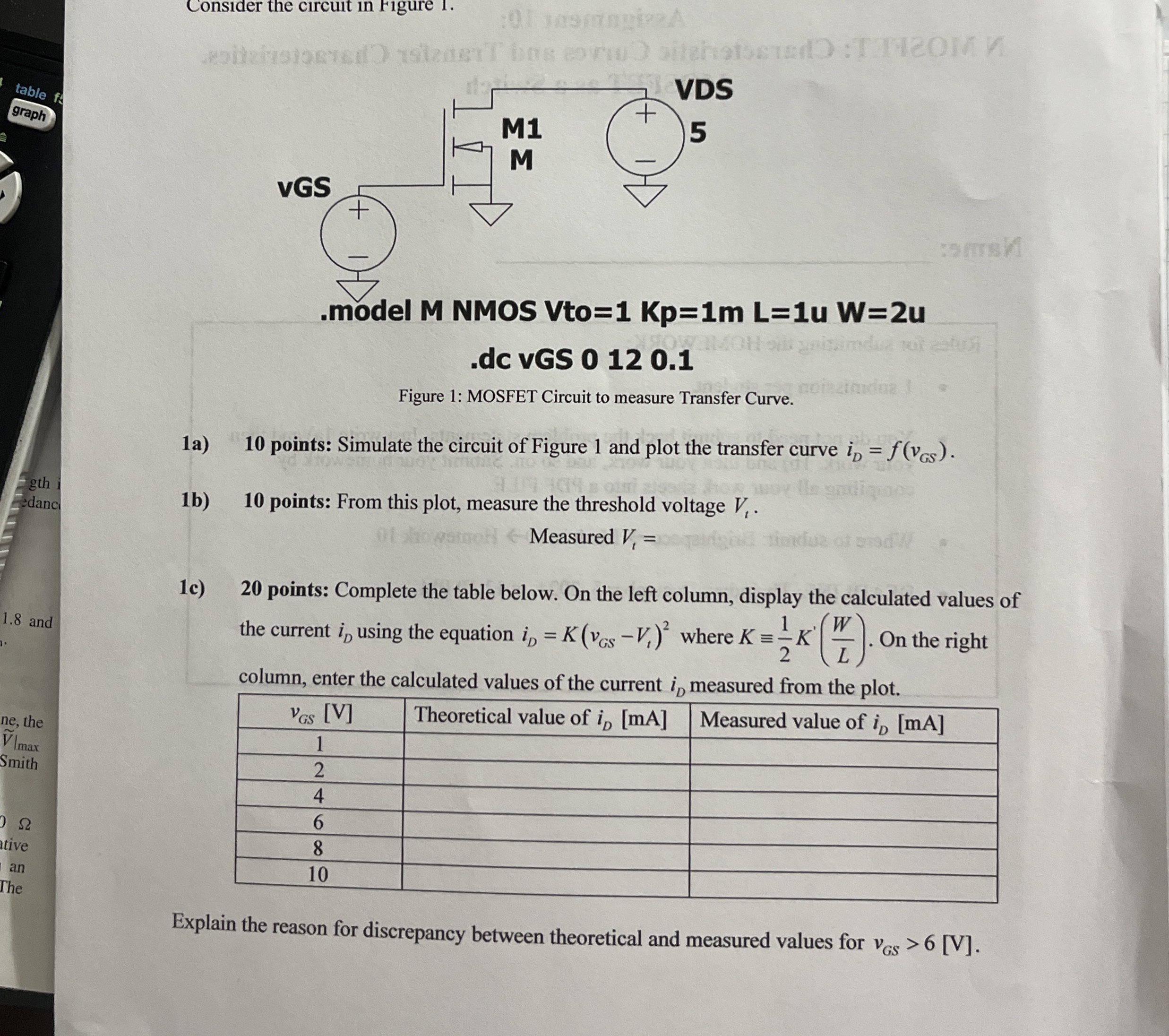 Consider the circuit in Figure 1 . able graph .