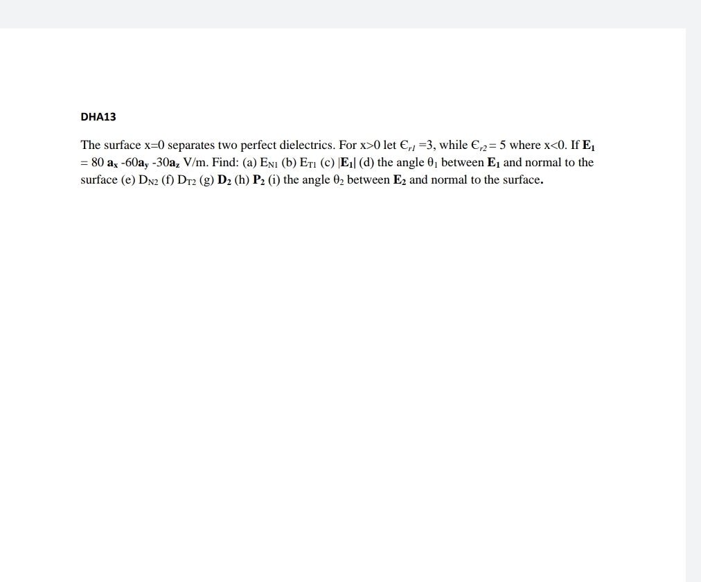 DHA 1 3 The surface x = 0 separates two perfect