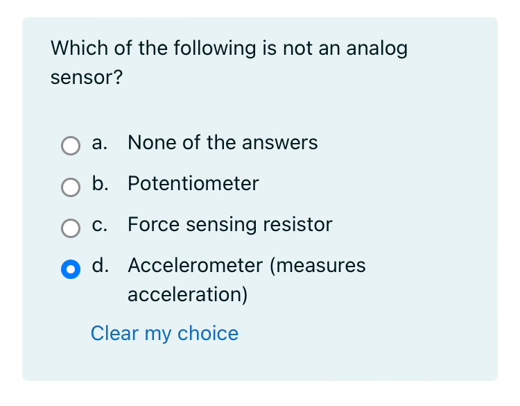 Which of the following is not an analog sensor ?