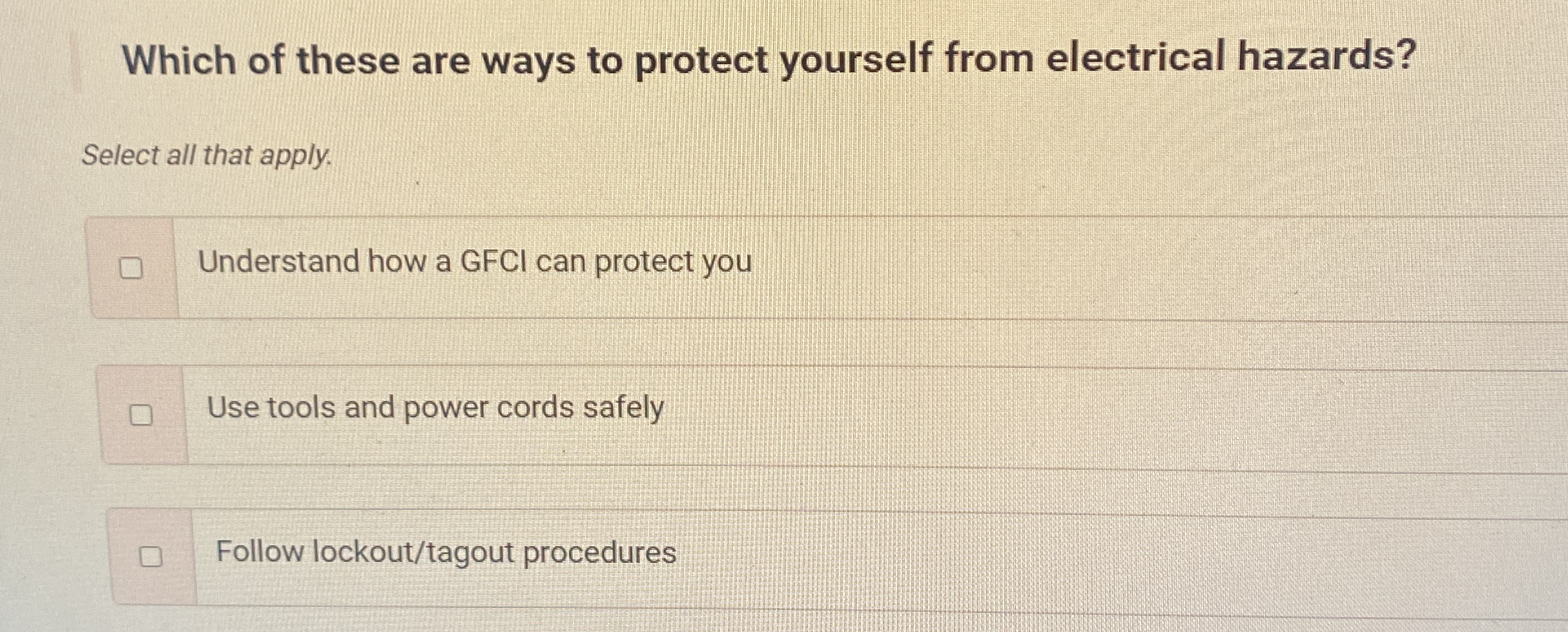Which of these are ways to protect yourself from
