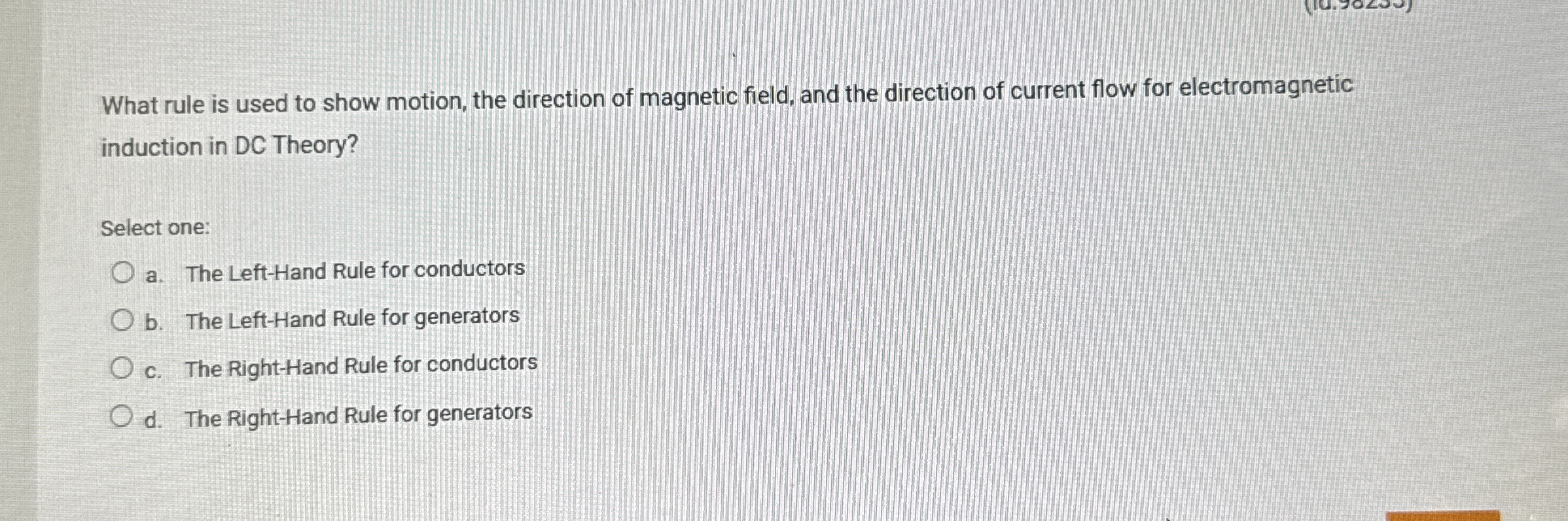 What rule is used to show motion, the direction