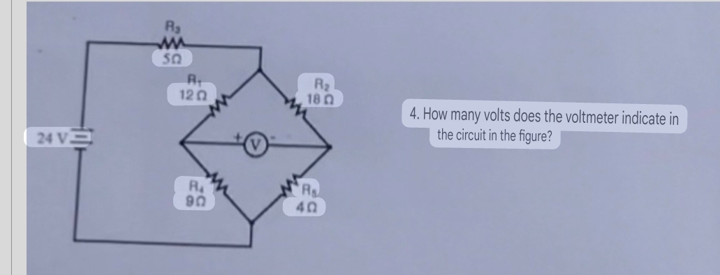How many volts does the voltmeter indicate in the