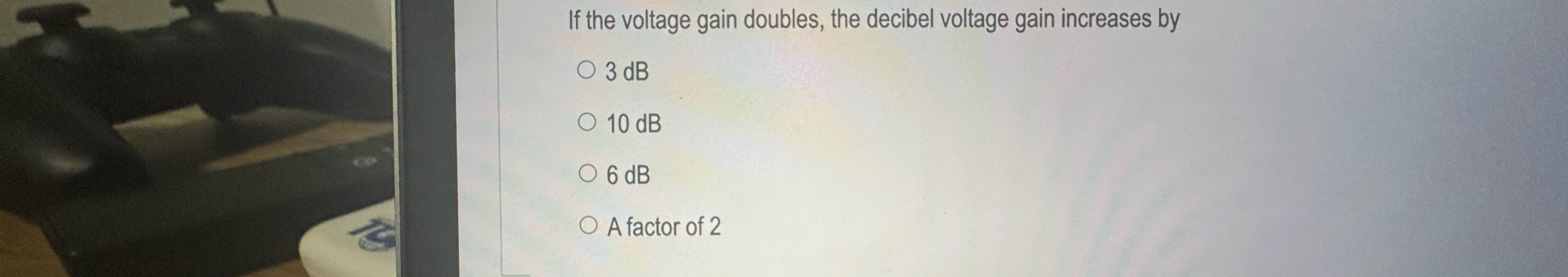 If the voltage gain doubles, the decibel voltage
