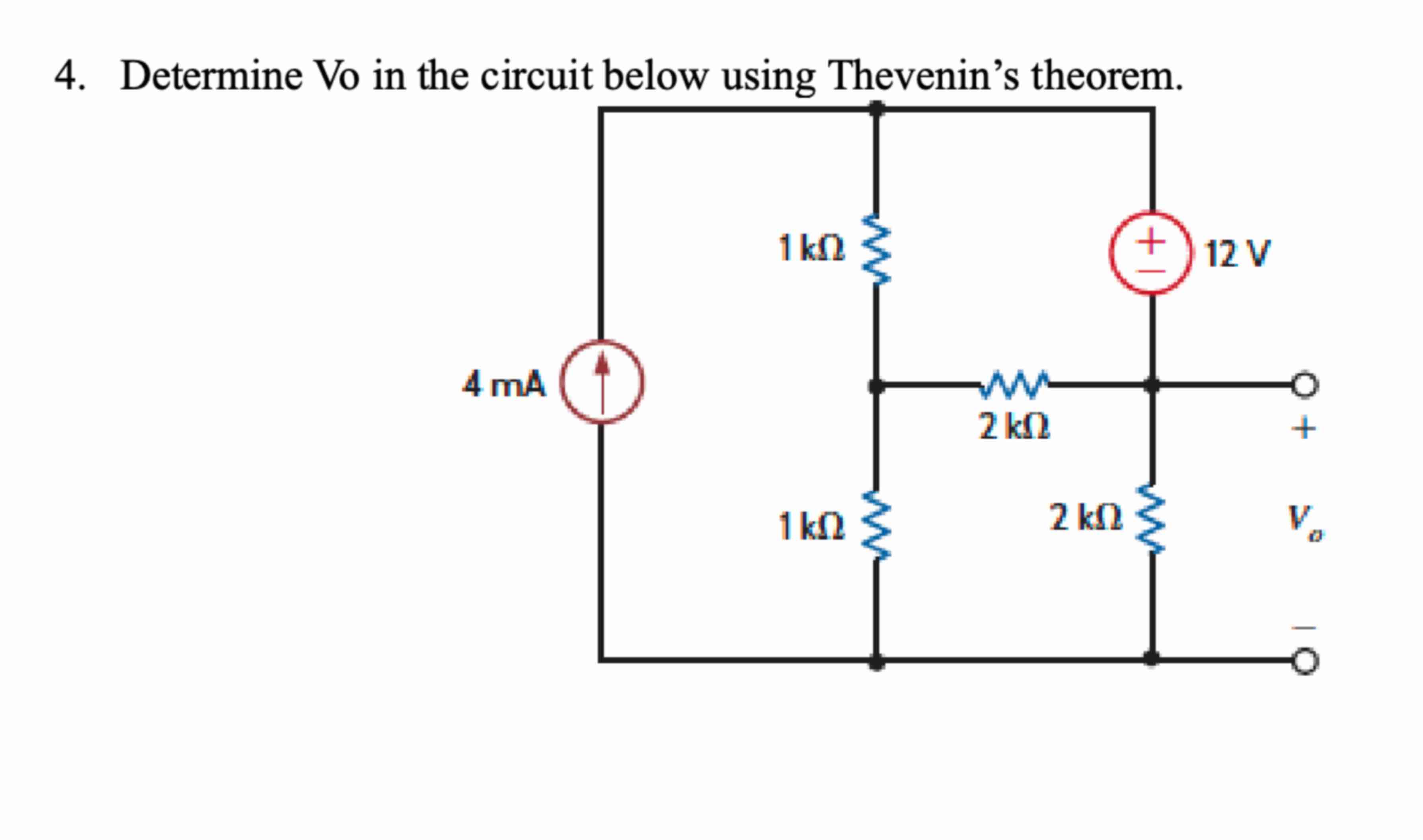 Determine Vo in the circuit below using
