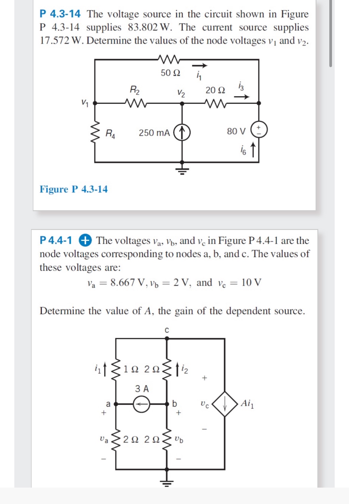 P 4 . 3 - 1 4 The voltage source in the circuit